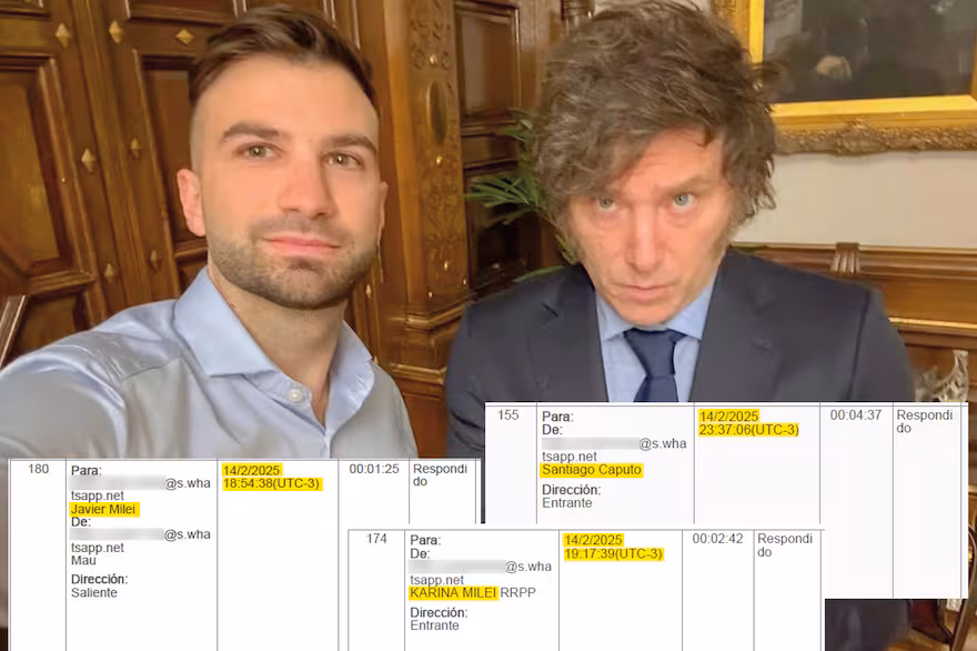 La trama de las llamadas: revelan más de 35 comunicaciones entre Novelli, Milei, Karina y Santiago Caputo