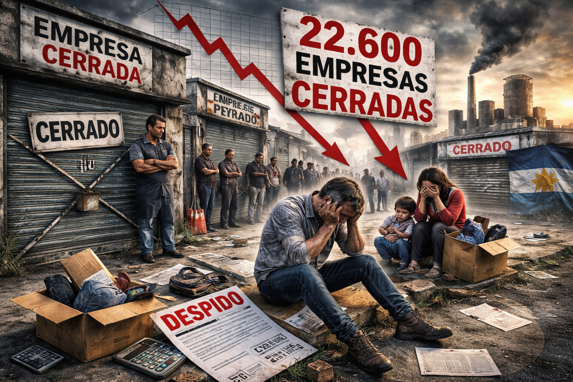 Golpe al corazón productivo: ya cerraron más de 22.000 empresas y se destruye el empleo en la era Milei