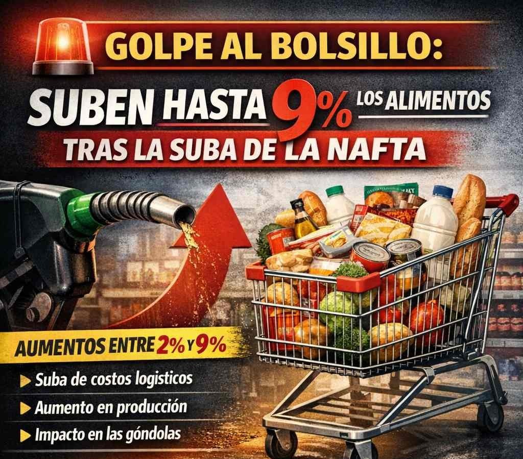 Golpe al bolsillo: tras la suba de combustibles, llegan aumentos de hasta 9% en alimentos y productos básicos