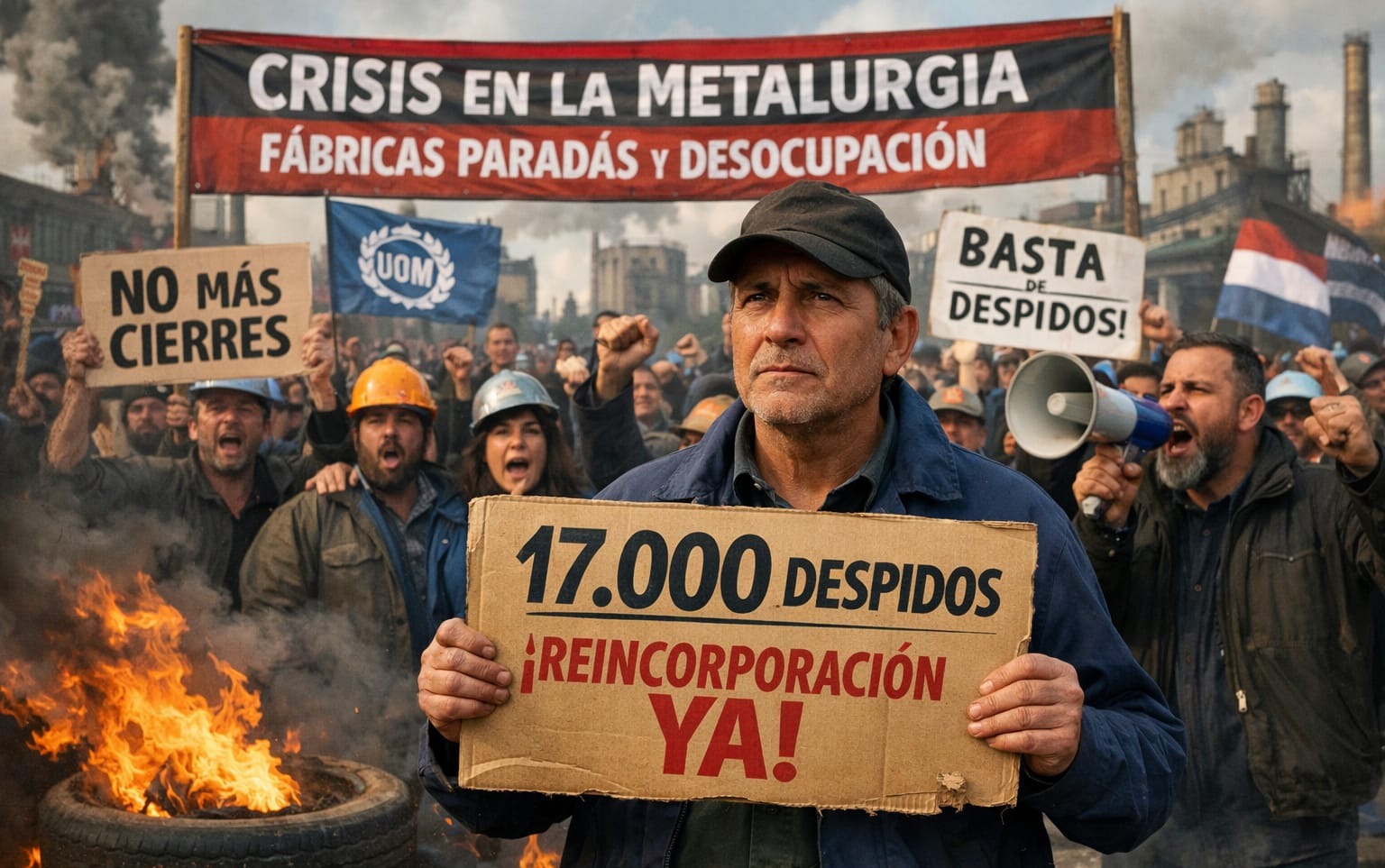 CRISIS REAL EN LA METALURGIA: DESPIDOS MASIVOS, FÁBRICAS PARADAS Y PROTESTAS EN TODO EL PAÍS