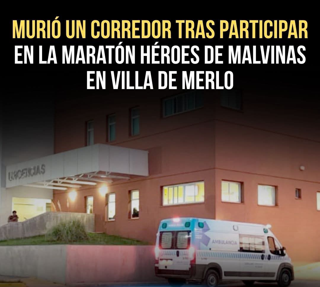 Murió un corredor tras participar en la Maratón Héroes de Malvinas en Villa de Merlo