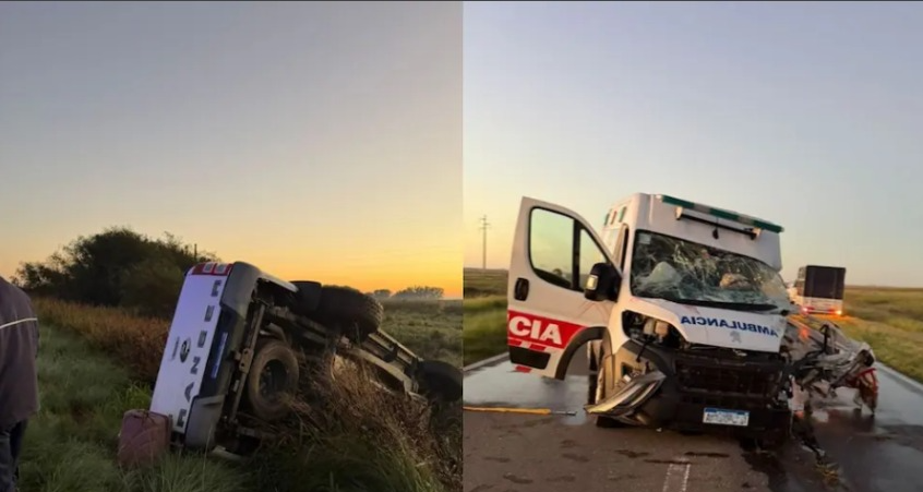 TRAGEDIA EN LA RUTA: Un hombre murió tras un choque frontal entre una camioneta y una ambulancia