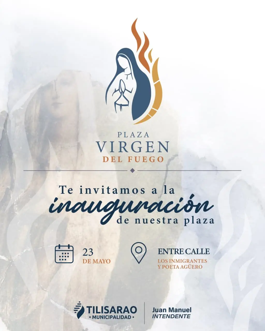 Tilisarao inaugurará la Plaza de la Virgen del Fuego, una obra que transforma la fe