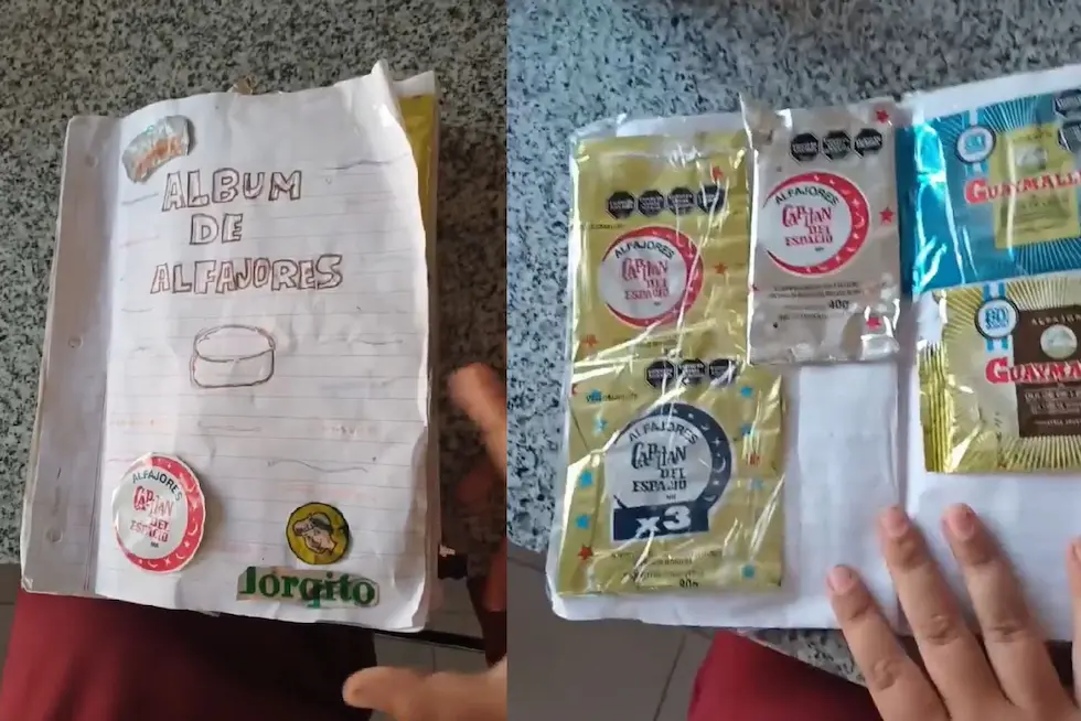 Un visionario. Armó un álbum con envoltorios de alfajores argentinos y las marcas se pelean por patrocinarlo