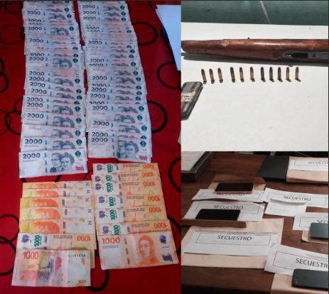 Allanamientos simultáneos en San Luis: secuestran casi medio millón de pesos, dispositivos y un arma de fuego