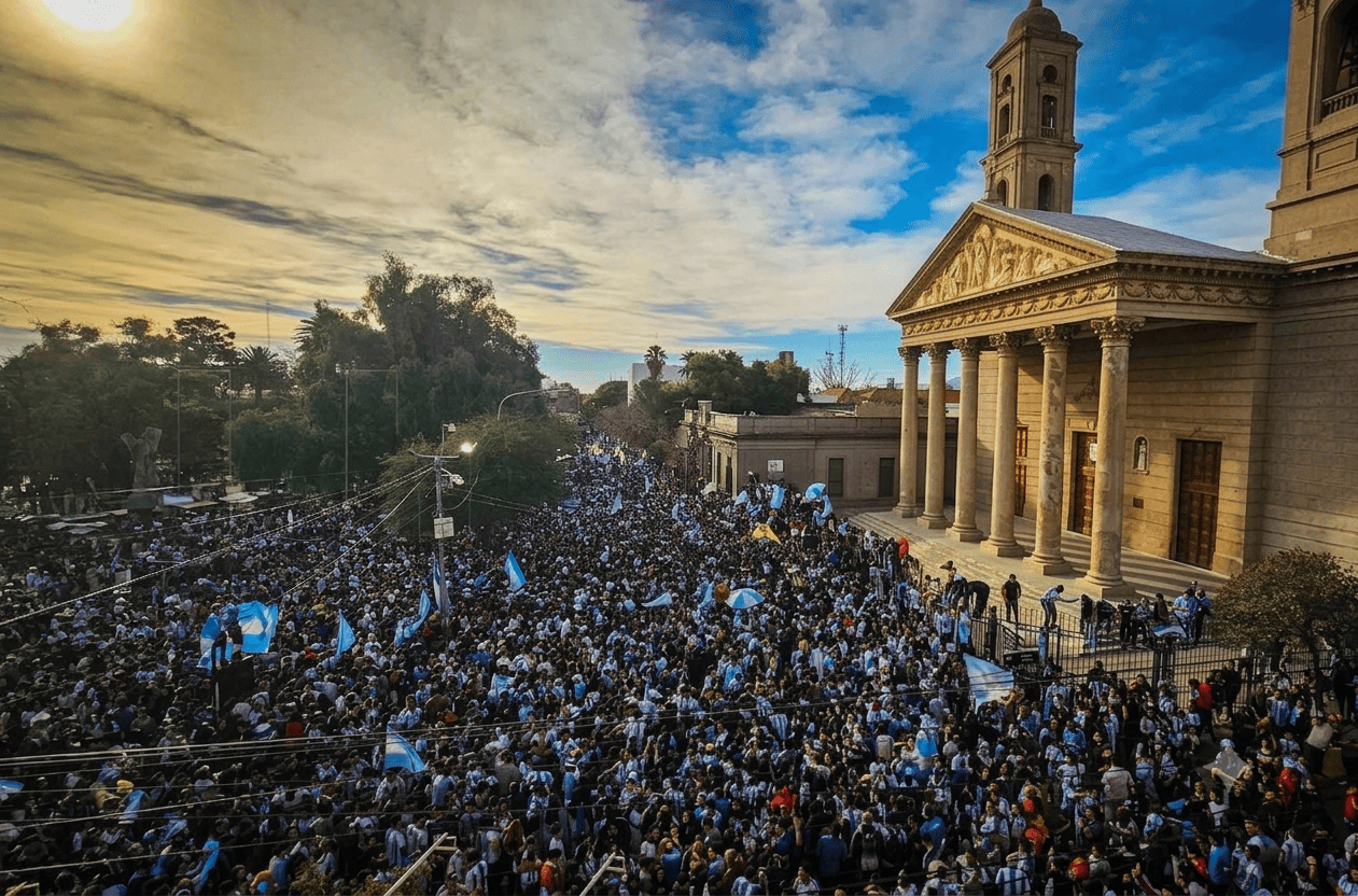 Euforia, desahogo y una fiesta albiceleste: miles de puntanos colmaron el centro para celebrar el triunfo de la Selección