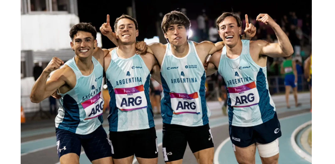 Oro histórico para Argentina: los hermanos Villegas se coronaron campeones en la posta 4x100 del Sudamericano U23